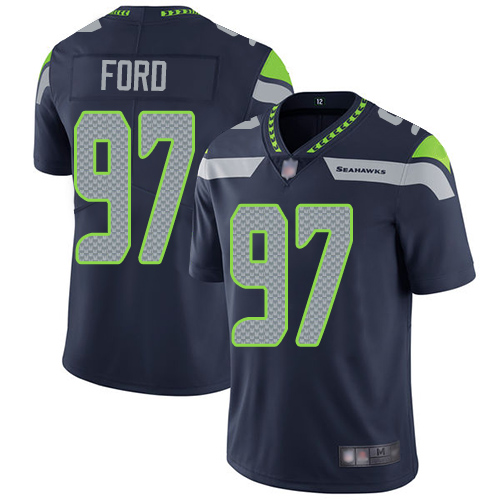 Seattle Seahawks Limited Navy Blue Men Poona Ford Home Jersey NFL Football #97 Vapor Untouchable->youth nfl jersey->Youth Jersey